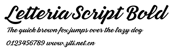 Letteria Script Bold.otf字體轉換器圖片
