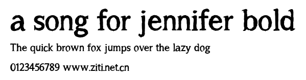 a song for jennifer bold.ttf