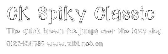 CK Spiky Classic.ttf字體轉換器圖片