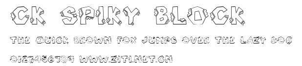 CK Spiky Block.ttf字體轉換器圖片