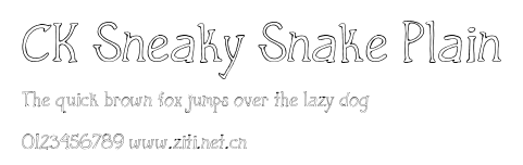 CK Sneaky Snake Plain.ttf字體轉換器圖片