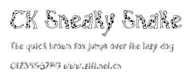CK Sneaky Snake.ttf字體轉換器圖片