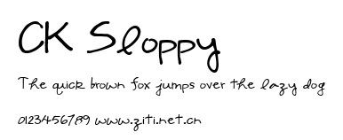 CK Sloppy.ttf字體轉換器圖片