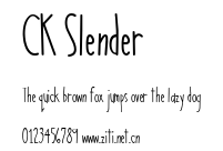 CK Slender.ttf字體轉換器圖片