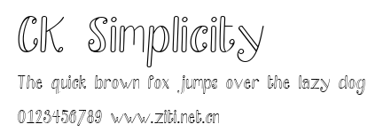 CK Simplicity.ttf字體轉換器圖片