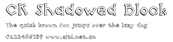 CK Shadowed Block.ttf字體轉換器圖片