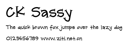 CK Sassy.ttf字體轉換器圖片
