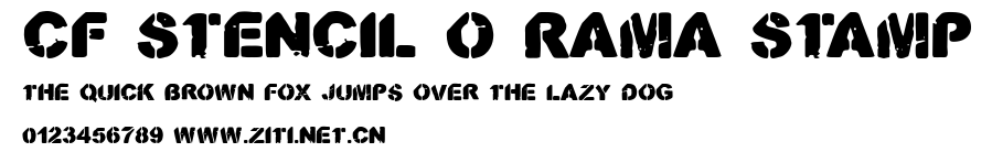 CF Stencil O Rama Stamp.ttf字體轉換器圖片