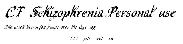 CF Schizophrenia Personal use.ttf字體轉換器圖片
