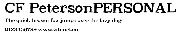CF PetersonPERSONAL.ttf字體轉換器圖片