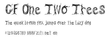 CF One Two Trees.ttf字體轉換器圖片