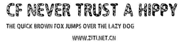 CF Never Trust A Hippy.ttf字體轉換器圖片