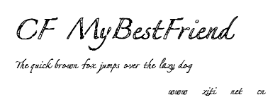 CF MyBestFriend.ttf字體轉換器圖片