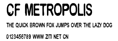 CF Metropolis.ttf字體轉換器圖片