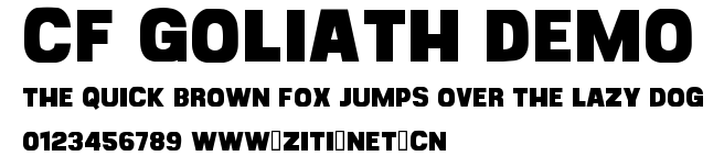CF Goliath Demo.ttf字體轉換器圖片
