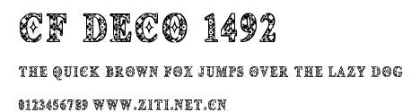 CF Deco 1492.ttf字體轉換器圖片