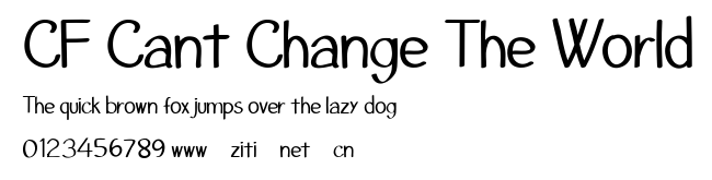 CF Cant Change The World.ttf字體轉換器圖片