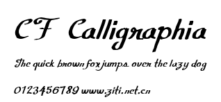 CF Calligraphia.ttf字體轉換器圖片