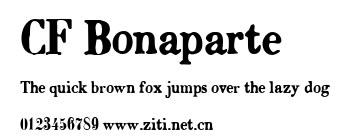 CF Bonaparte.ttf字體轉換器圖片