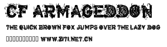 CF Armageddon.ttf字體轉換器圖片