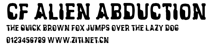 CF Alien Abduction.ttf字體轉換器圖片