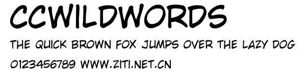 CCWildWords.ttf字體轉換器圖片