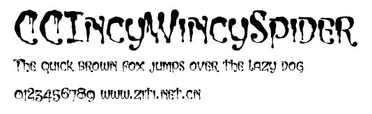 CCIncyWincySpider.ttf字體轉換器圖片