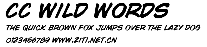 CC Wild Words.ttf字體轉換器圖片