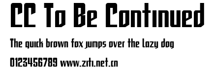 CC To Be Continued.ttf字體轉換器圖片