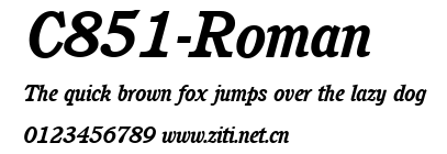 C851-Roman.ttf字體轉換器圖片