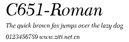 C651-Roman.ttf字體轉換器圖片