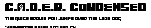 C.O.D.E.R. Condensed.ttf字體轉換器圖片