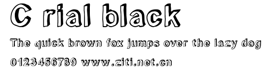 C rial black.ttf字體轉換器圖片