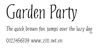 Garden Party.ttf字體轉換器圖片
