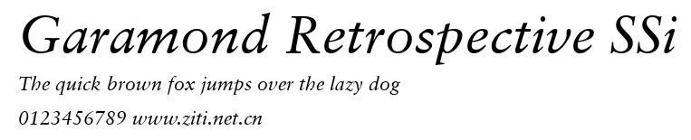 Garamond Retrospective SSi.ttf字體轉換器圖片