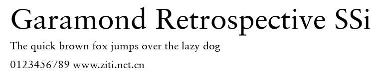 Garamond Retrospective SSi.ttf字體轉換器圖片