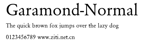 Garamond-Normal.ttf字體轉換器圖片