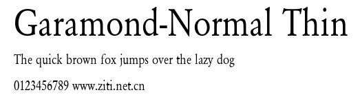 Garamond-Normal Thin.ttf字體轉換器圖片