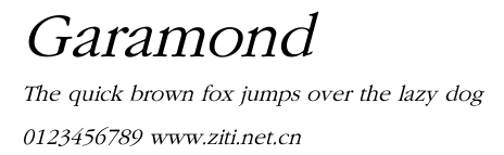 Garamond.ttf字體轉換器圖片
