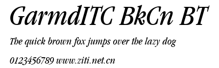 GarmdITC BkCn BT.ttf字體轉換器圖片