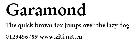Garamond.ttf字體轉換器圖片