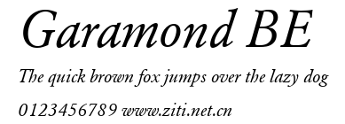 Garamond BE.ttf字體轉換器圖片