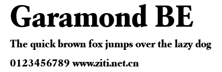Garamond BE.ttf字體轉換器圖片