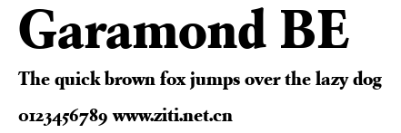 Garamond BE.ttf字體轉換器圖片
