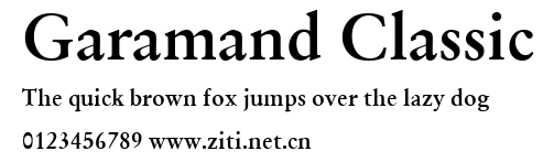 Garamand Classic.ttf字體轉換器圖片