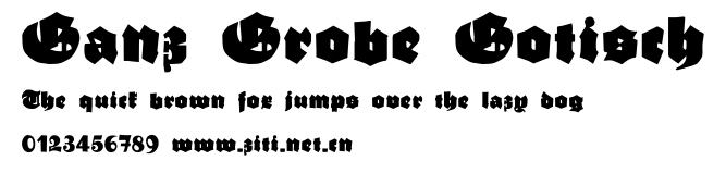 Ganz Grobe Gotisch.otf字體轉換器圖片