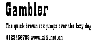 Gambler.ttf字體轉換器圖片