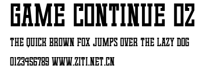 Game Continue 02.ttf字體轉換器圖片