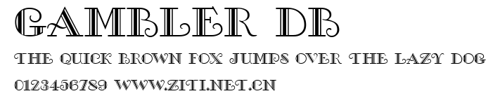 Gambler DB.ttf字體轉換器圖片