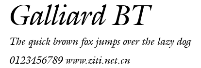 Galliard BT.ttf字體轉換器圖片